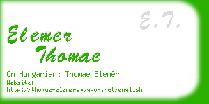 elemer thomae business card